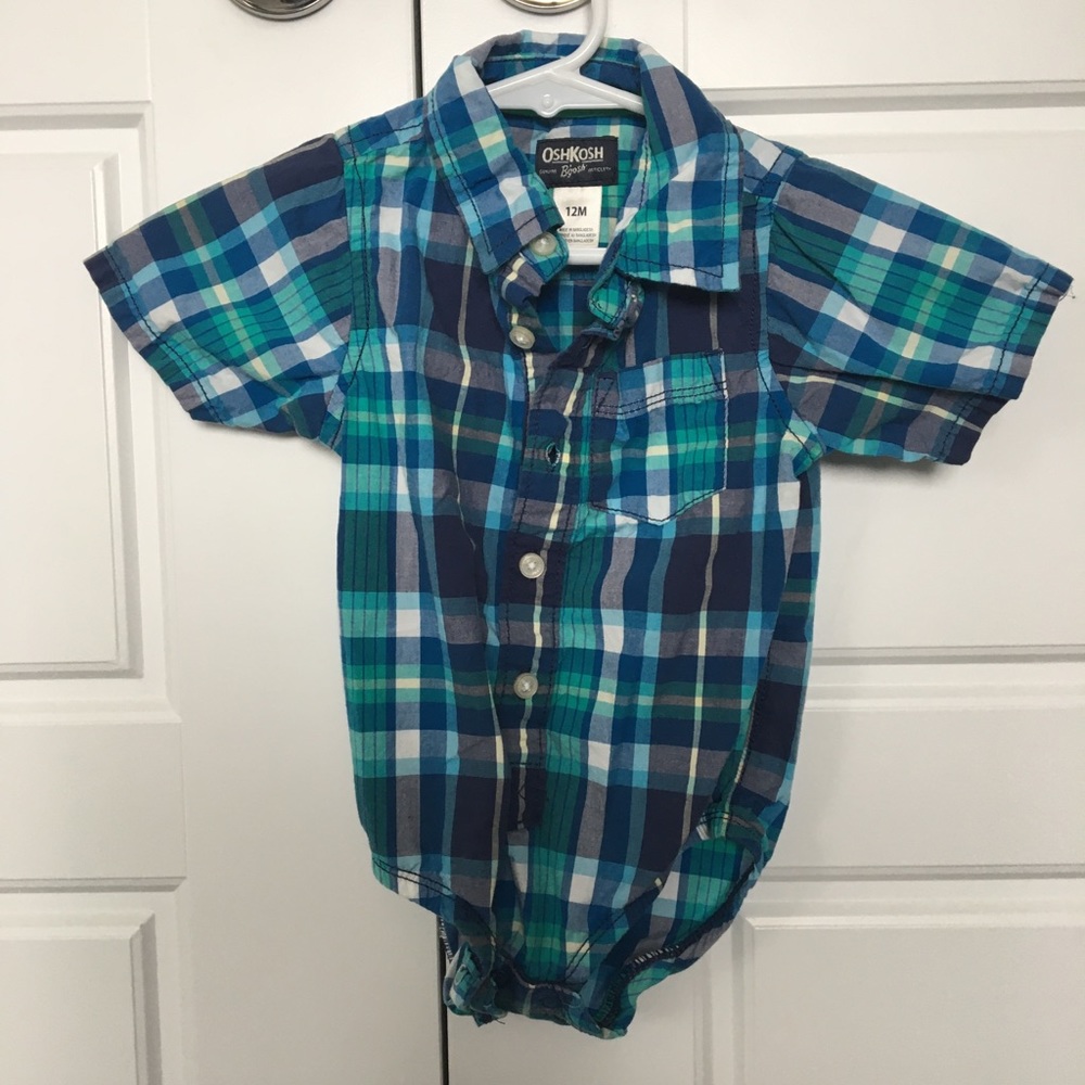 Short sleeve 12 month button up